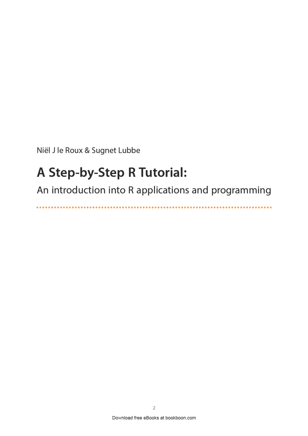 A Step By Step R Tutorial - Page 2