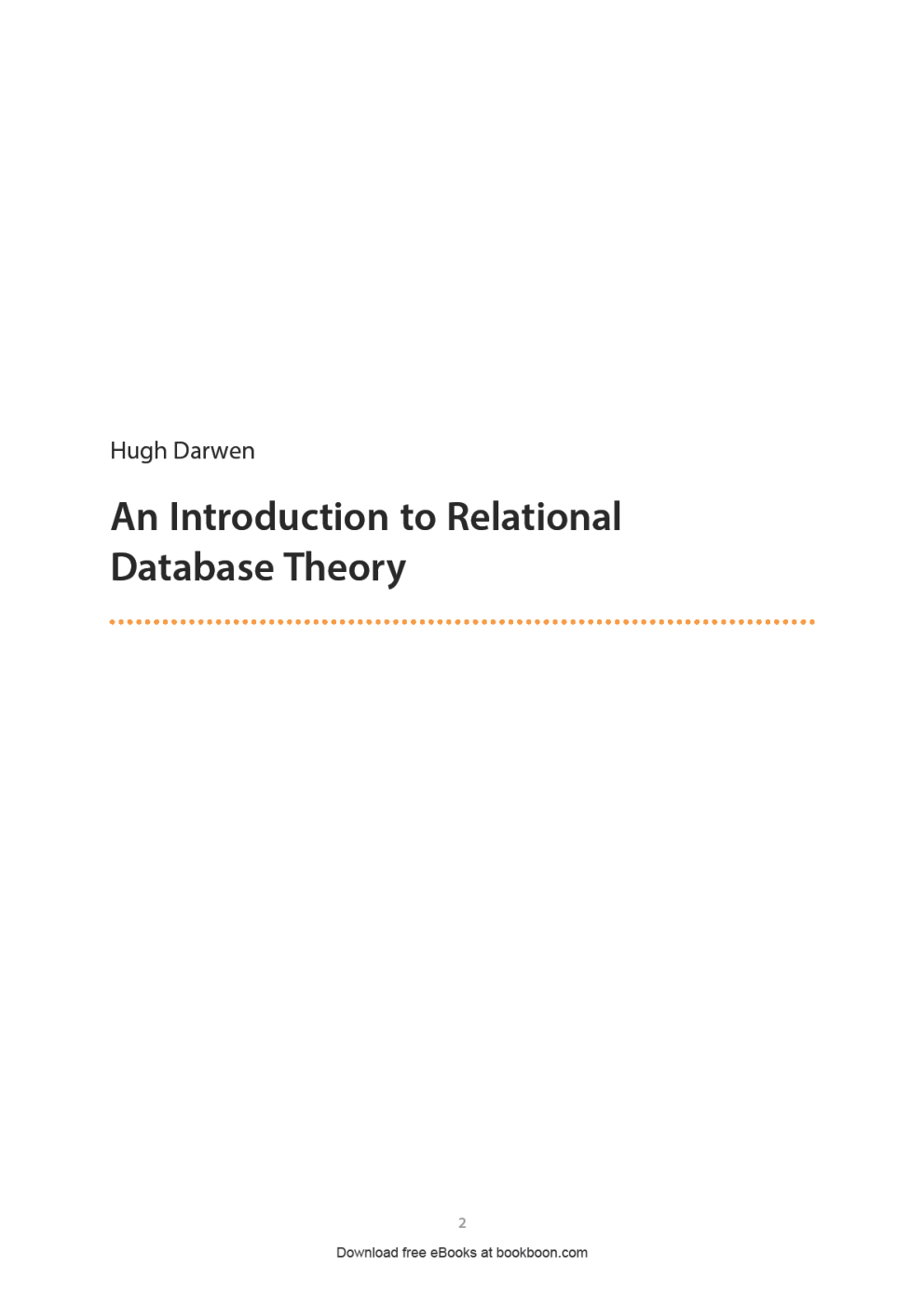 An Introduction To Relational Database Theory - Page 2