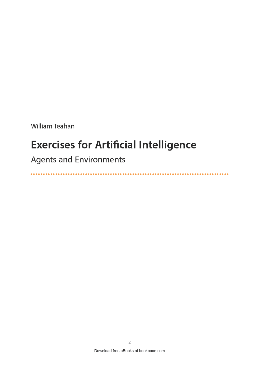 Artificial Intelligence Exercises I - Page 2