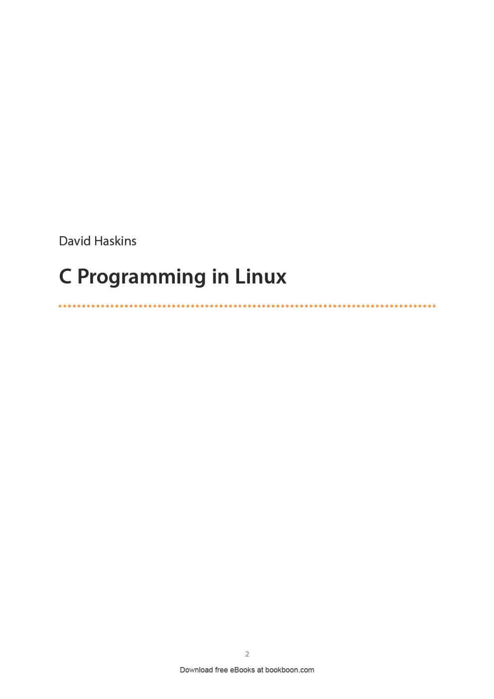 C Programming In Linux - Page 2