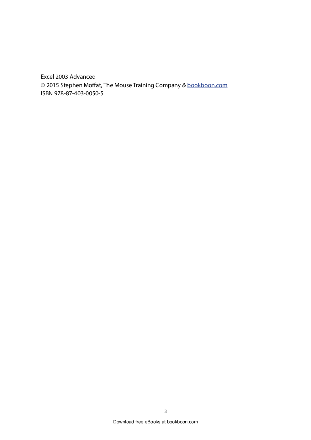Excel 2003 Advanced - Page 3