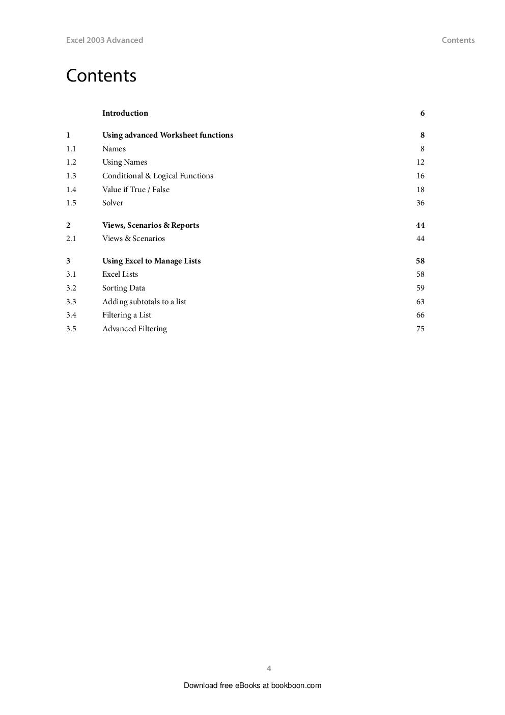 Excel 2003 Advanced - Page 4