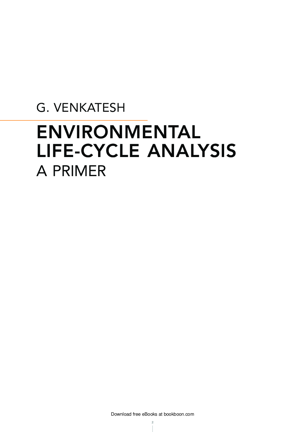 Environmental Life-Cycle Analysis A Primer - Page 2
