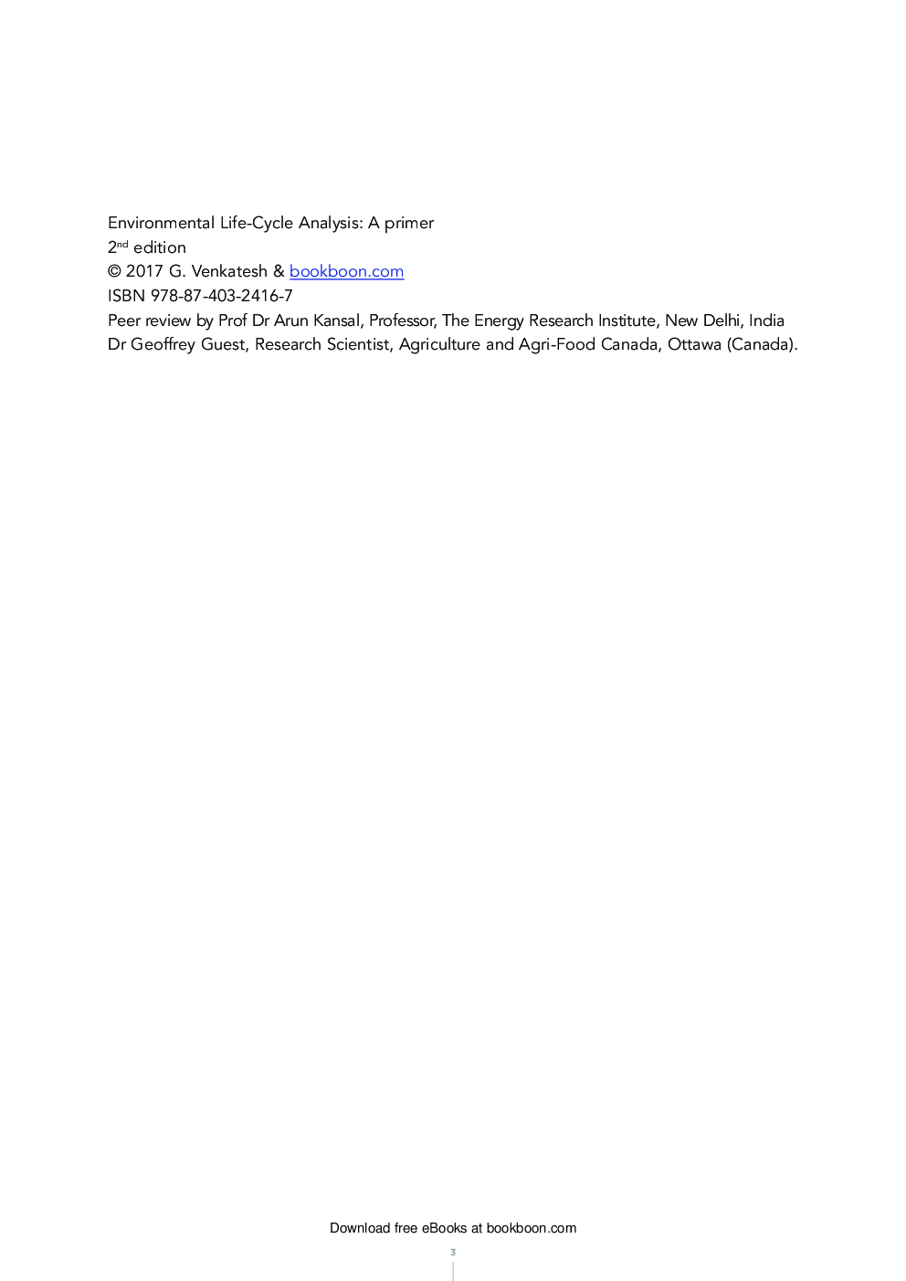 Environmental Life-Cycle Analysis A Primer - Page 3