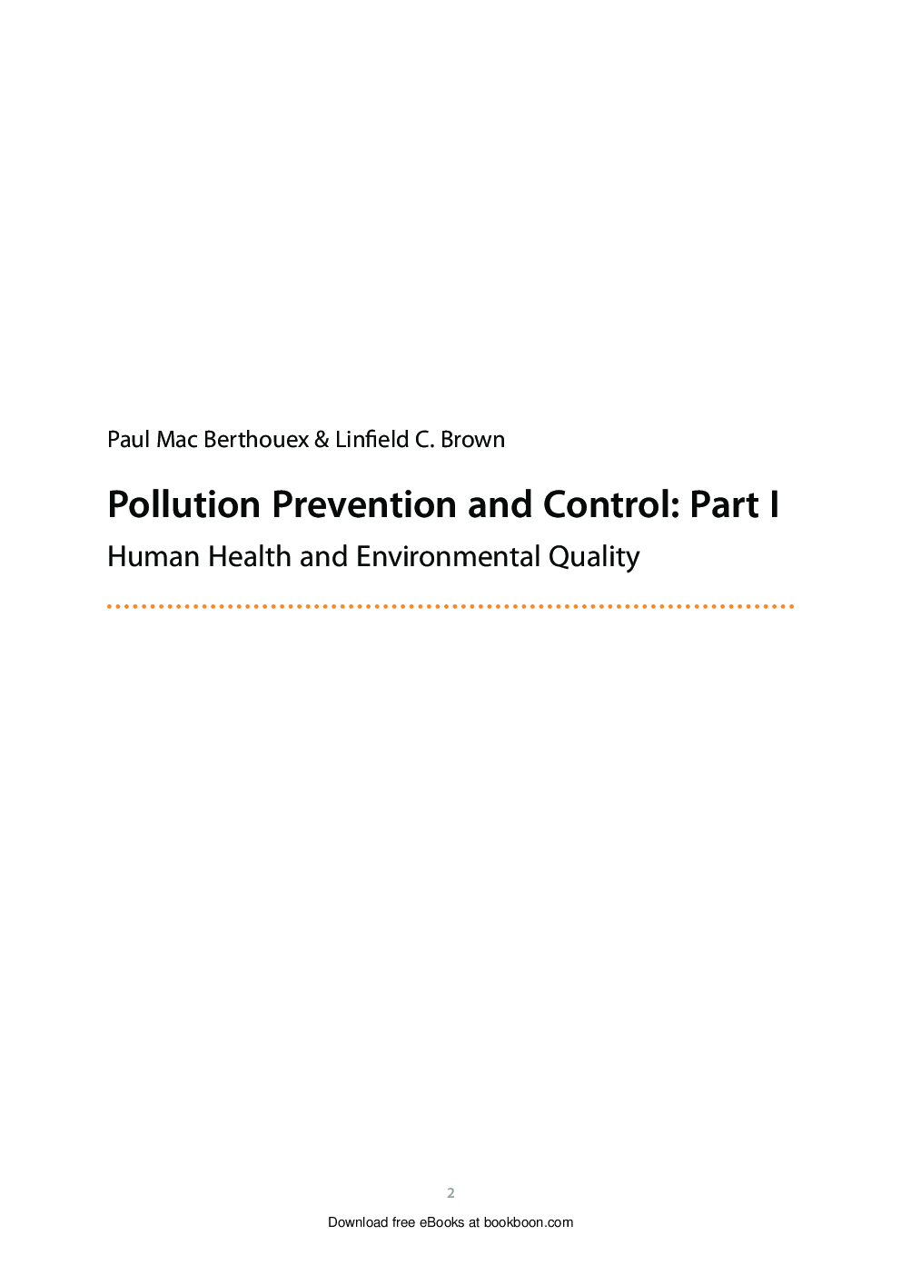 Pollution Prevention And Control Part I - Page 2