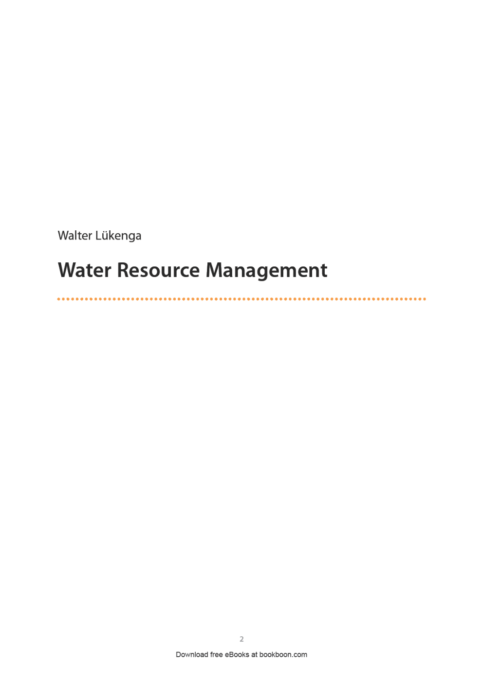 Water Resource Management - Page 2