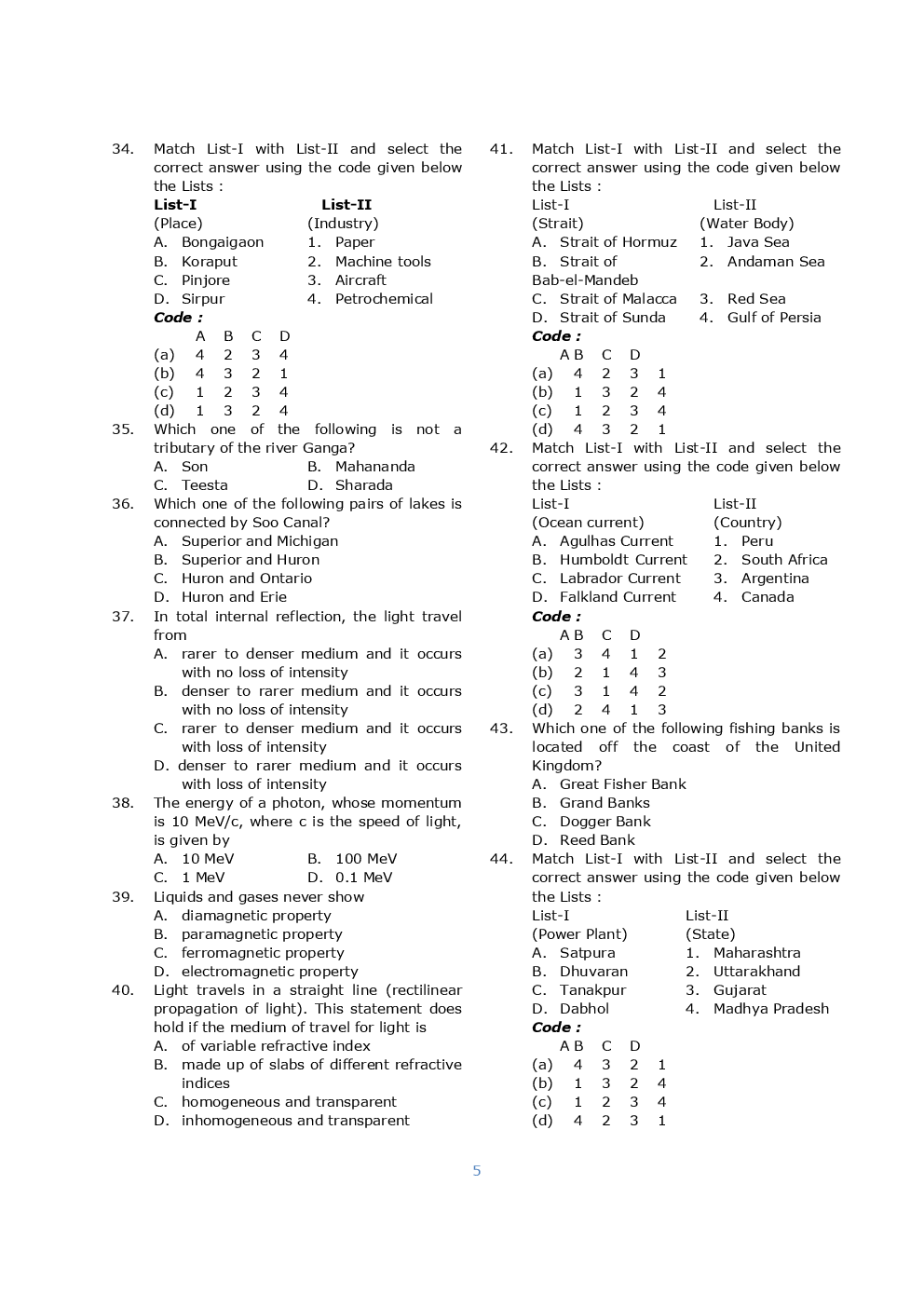 CDS 2016-2019 Previous Year Paper With Solution - Page 5