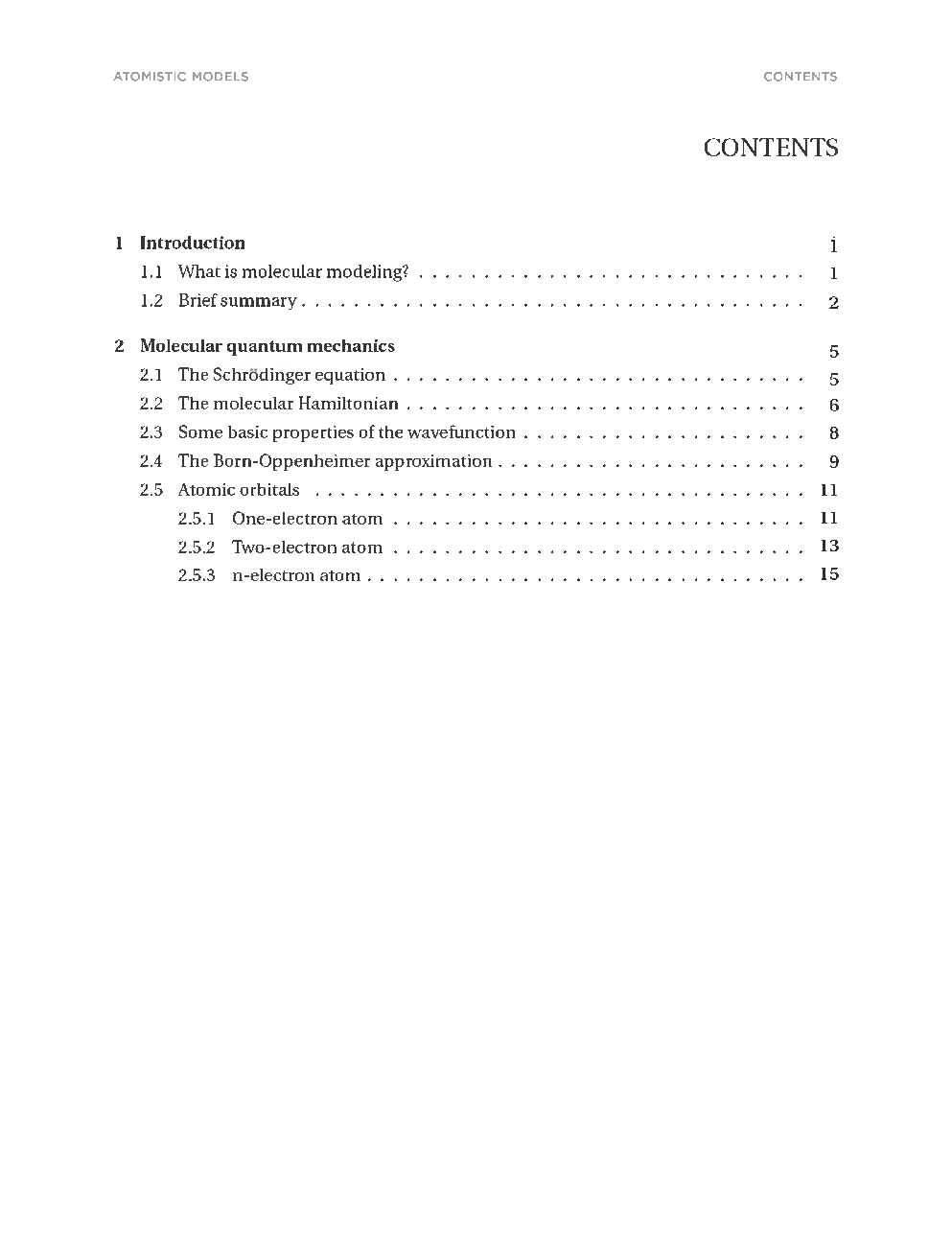Atomistic Models - Page 3