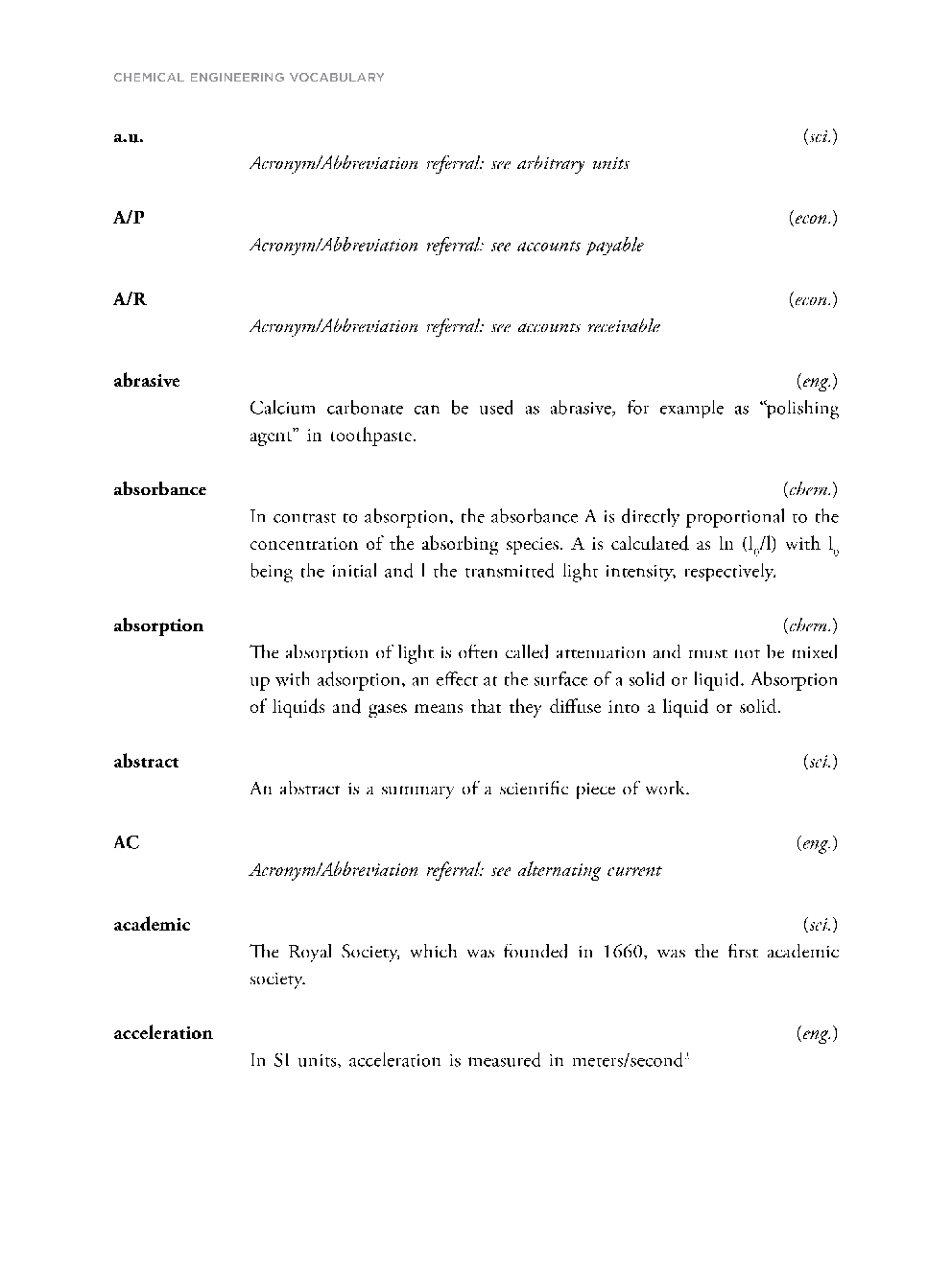 Chemical Engineering Vocabulary - Page 3