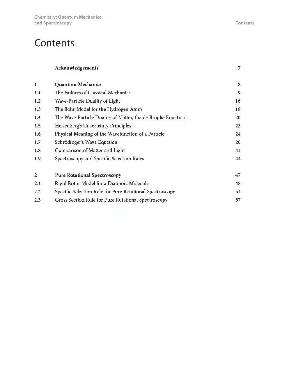 Chemistry Quantum Mechanics And Spectroscopy I - Page 3