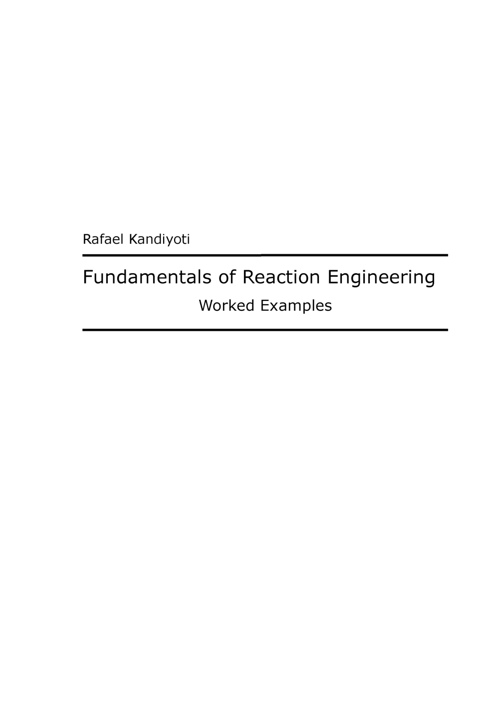Fundamentals Of Reaction Engineering - Examples - Page 2