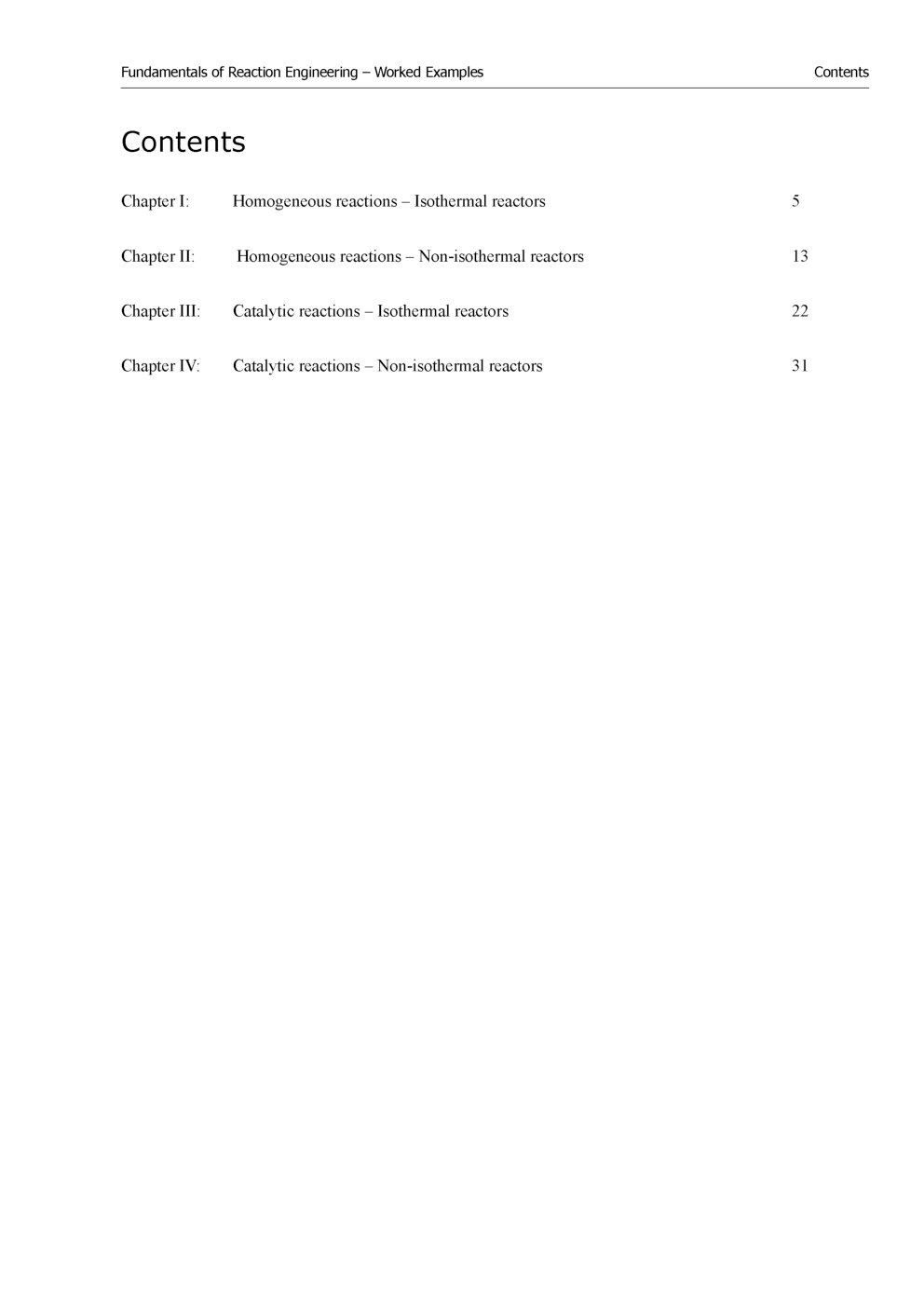 Fundamentals Of Reaction Engineering - Examples - Page 3