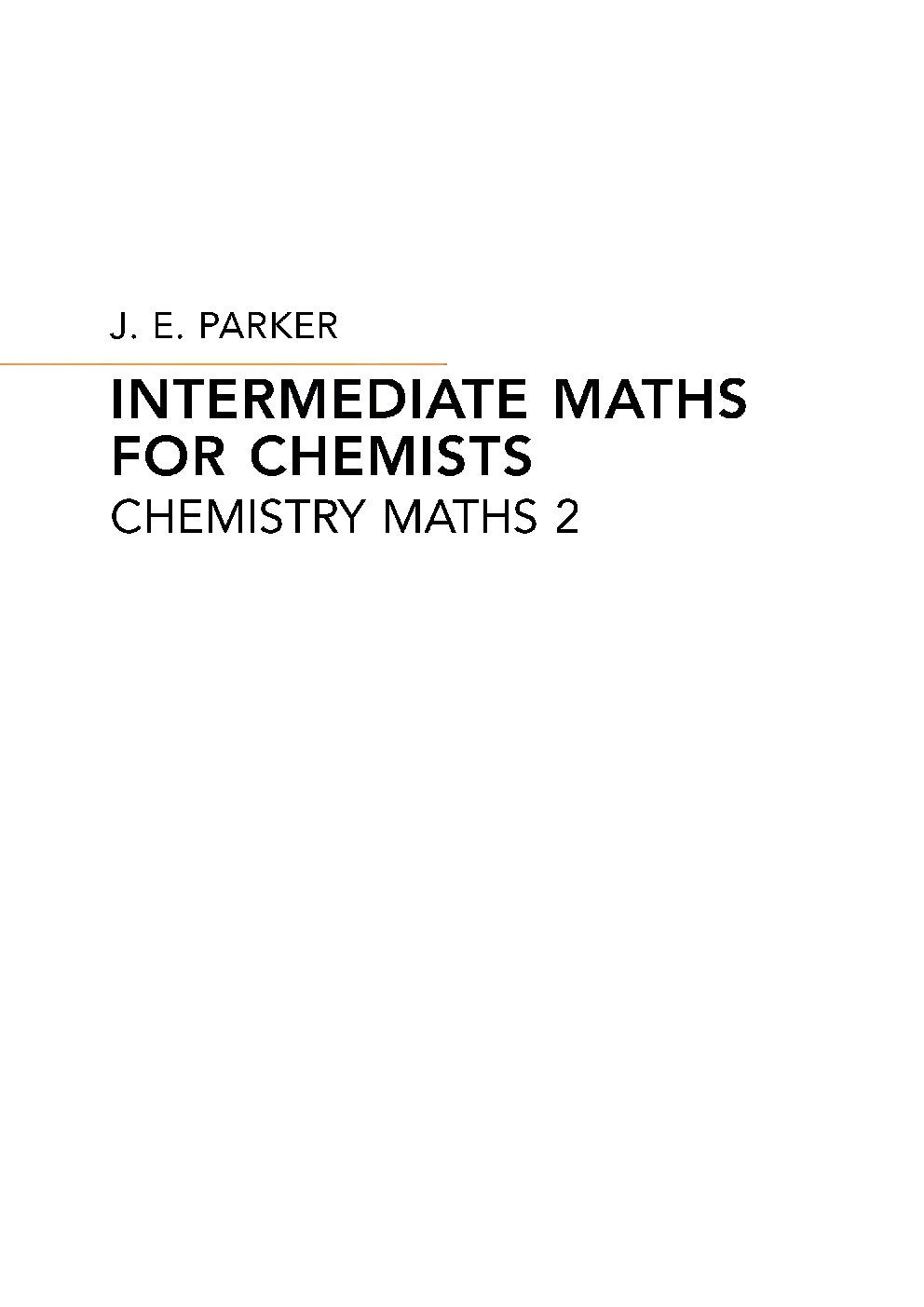 Intermediate Maths For Chemists - Page 2