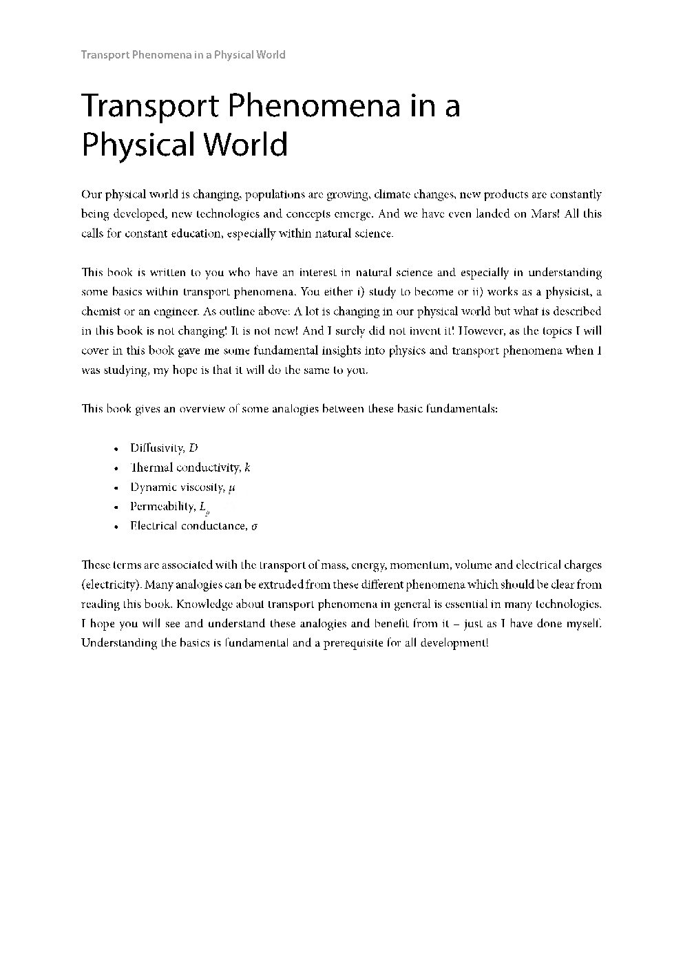 Transport Phenomena In A Physical World - Page 4