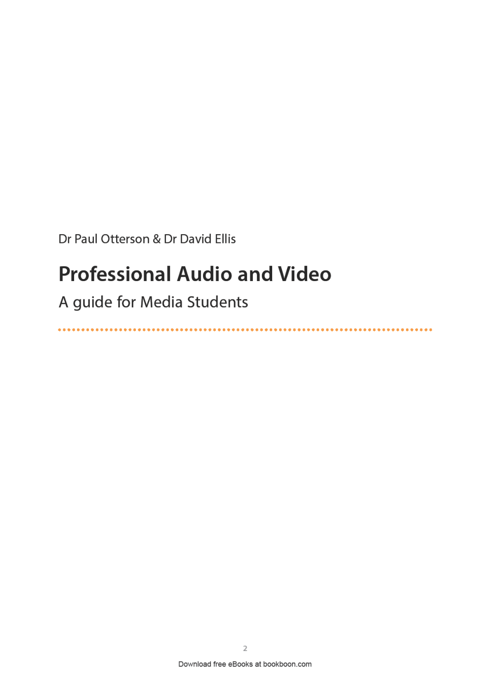 Professional Audio And Video - Page 2