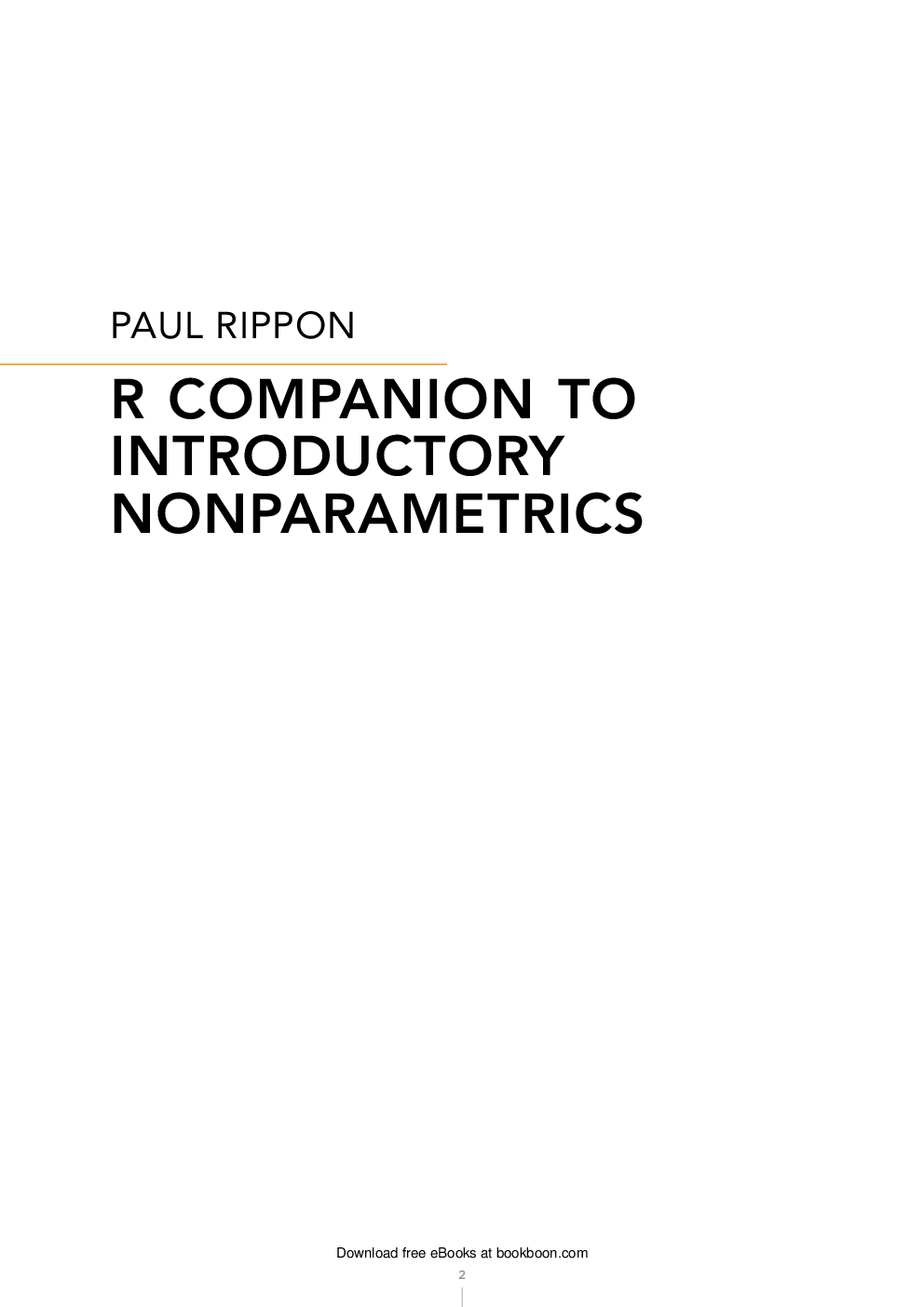 R Companion To Introductory Nonparametrics - Page 2