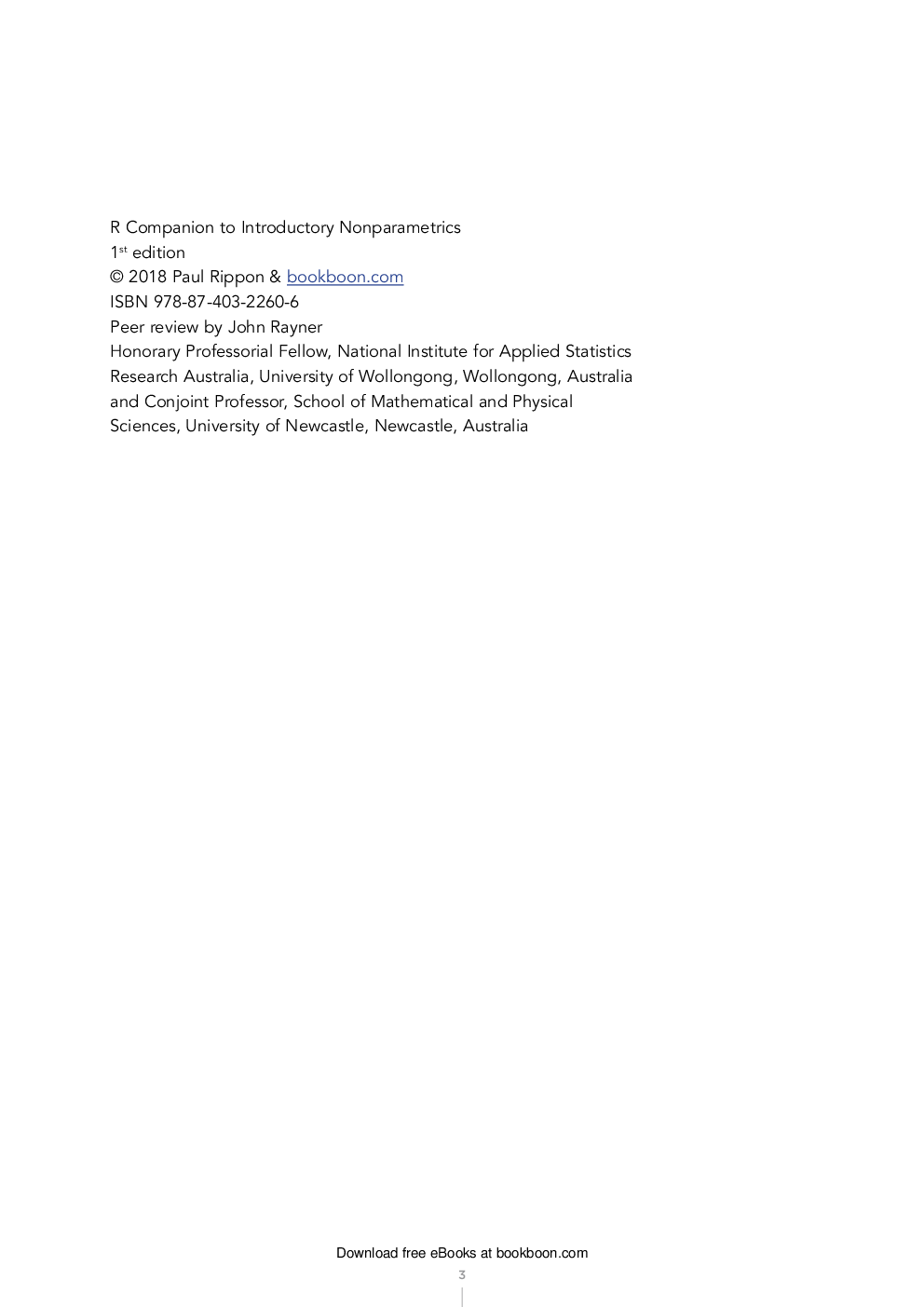 R Companion To Introductory Nonparametrics - Page 3