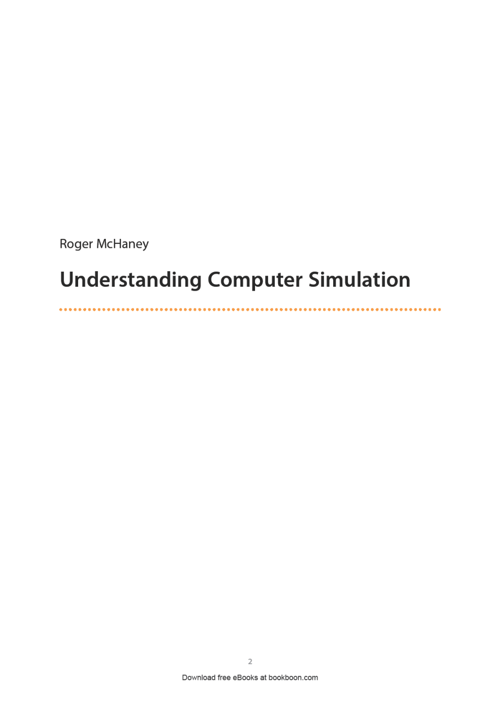 Understanding Computer Simulation - Page 2