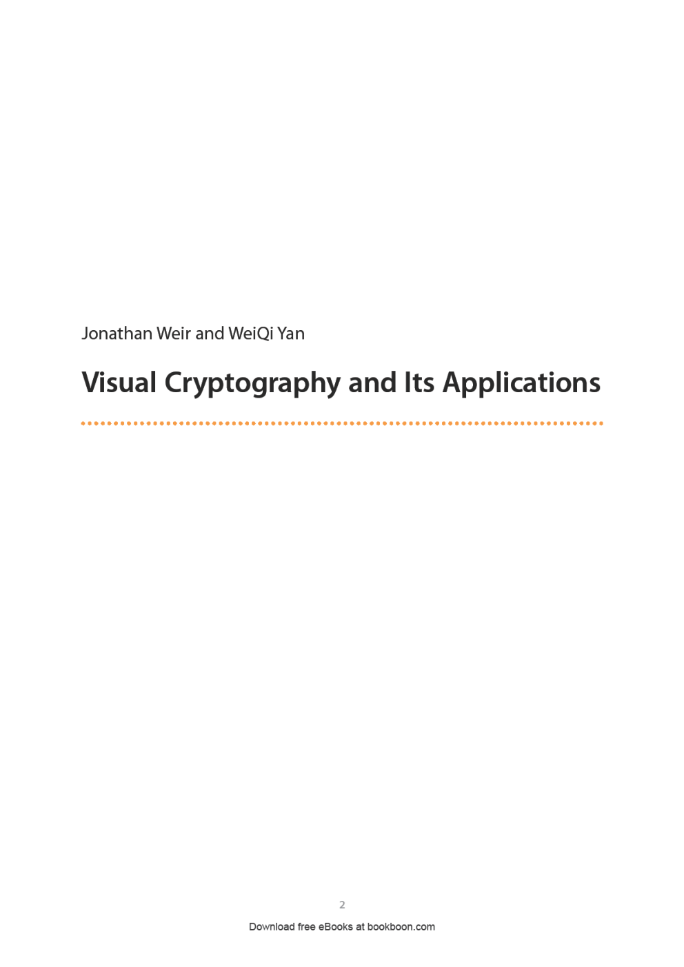 Visual Cryptography And Its Applications - Page 2