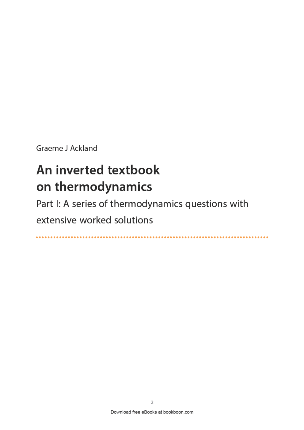 An Inverted Textbook On Thermodynamics Part I - Page 2