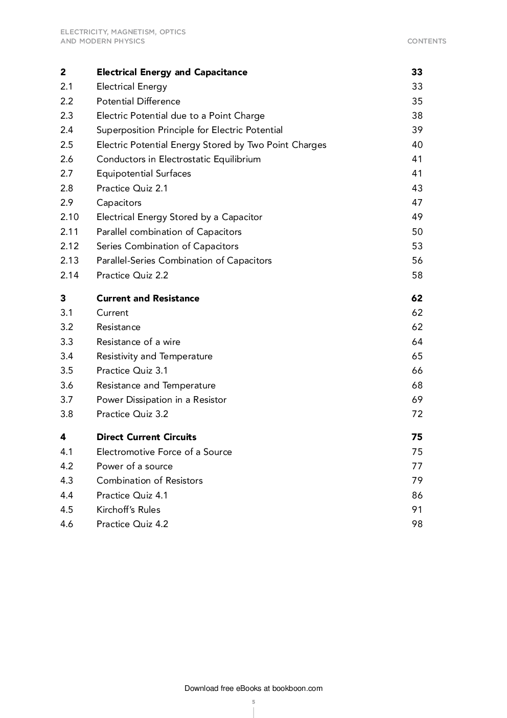 Electricity, Magnetism, Optics And Modern Physics - Page 5