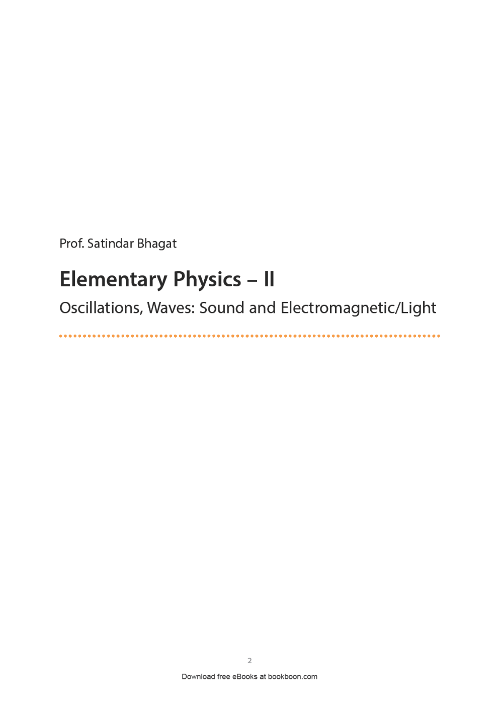 Elementary Physics II - Page 2