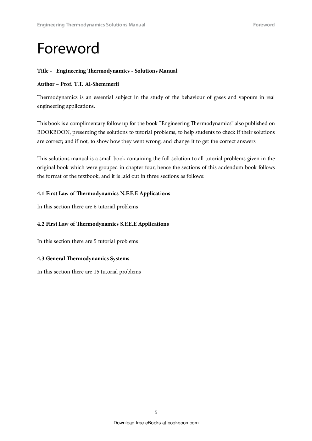 Engineering Thermodynamics Solutions Manual - Page 5