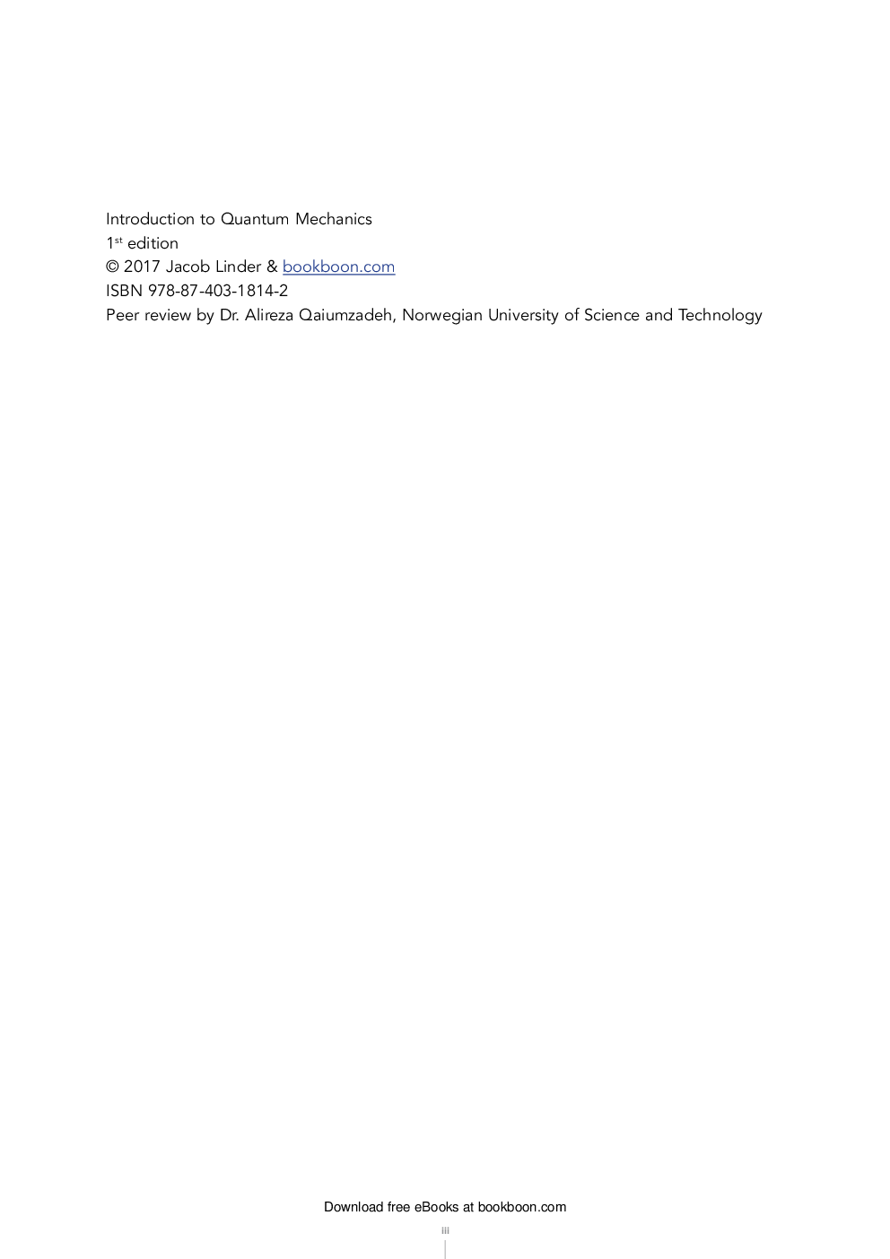 Introduction To Quantum Mechanics - Page 3