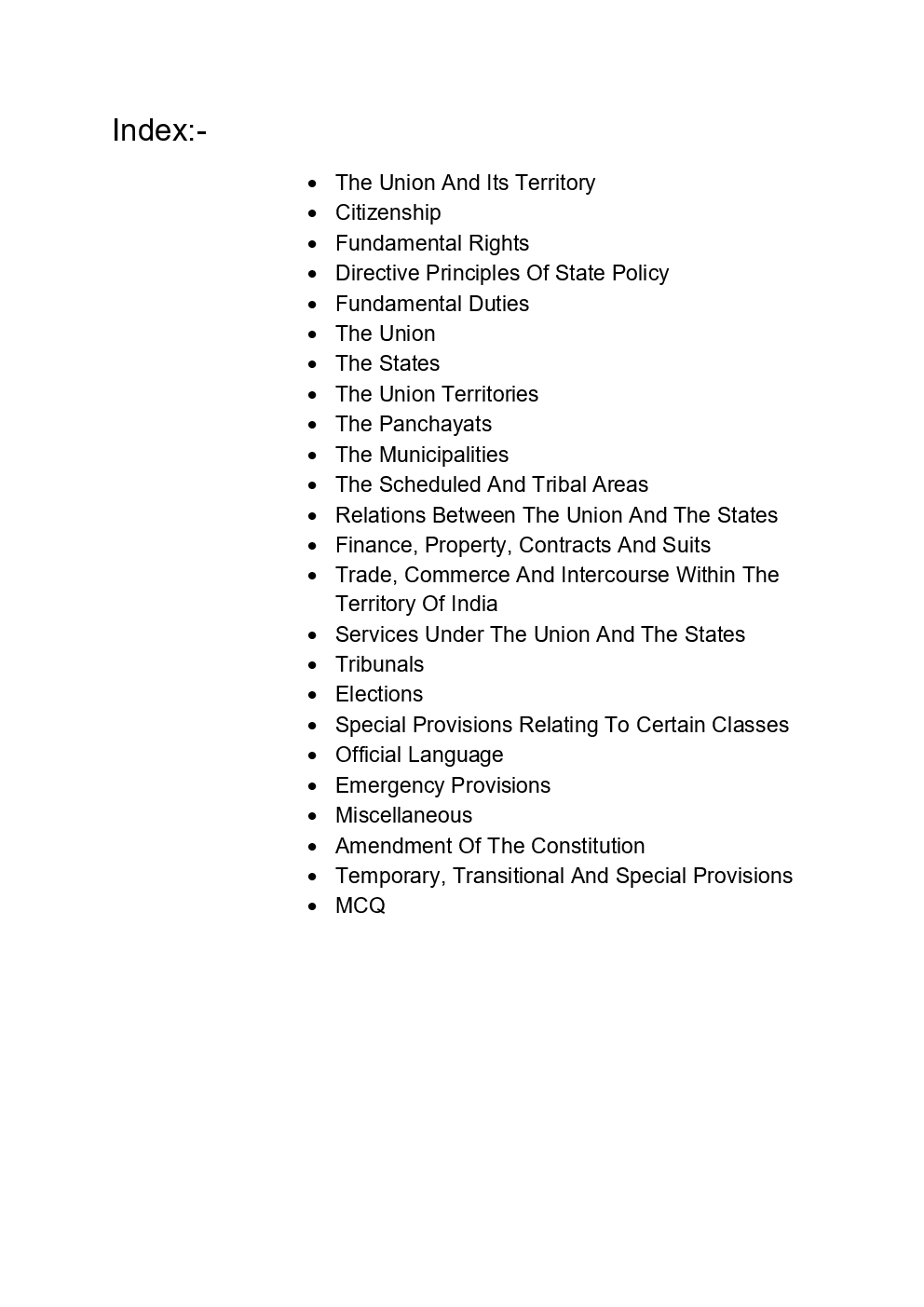 Indian Constitution Study Material For HSSC Exam - Page 2