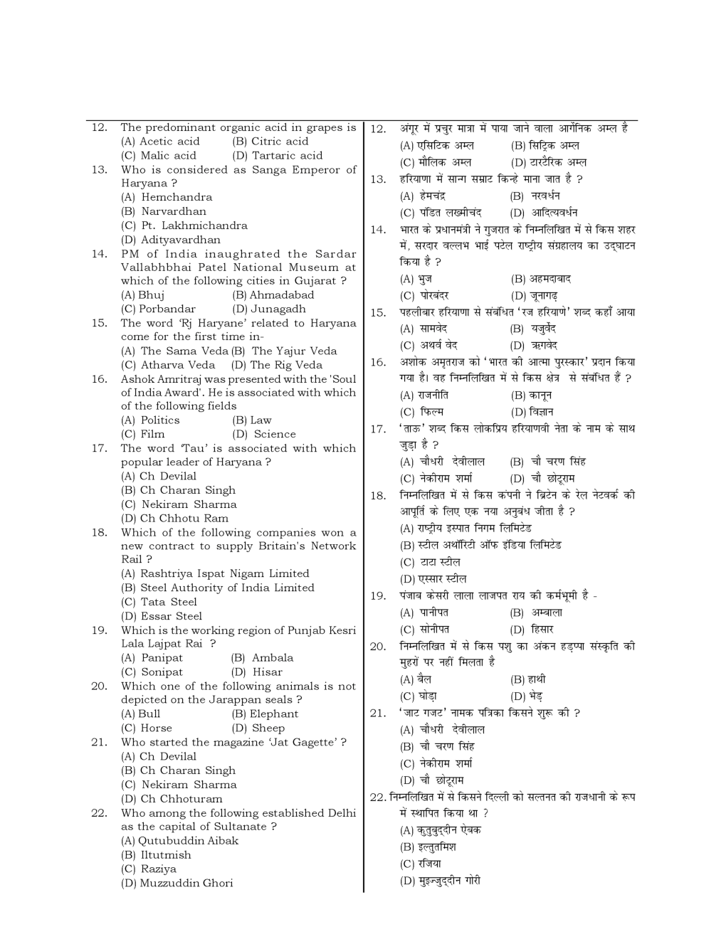 HSSC  Sample Paper-38 - Page 3
