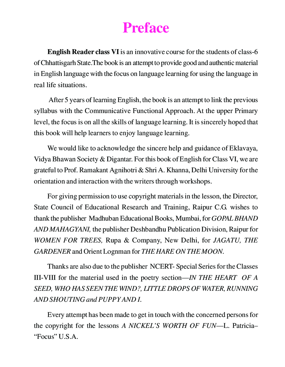 CGBSE English Reader Textbook For Class-6 (2018-2020) - Page 4