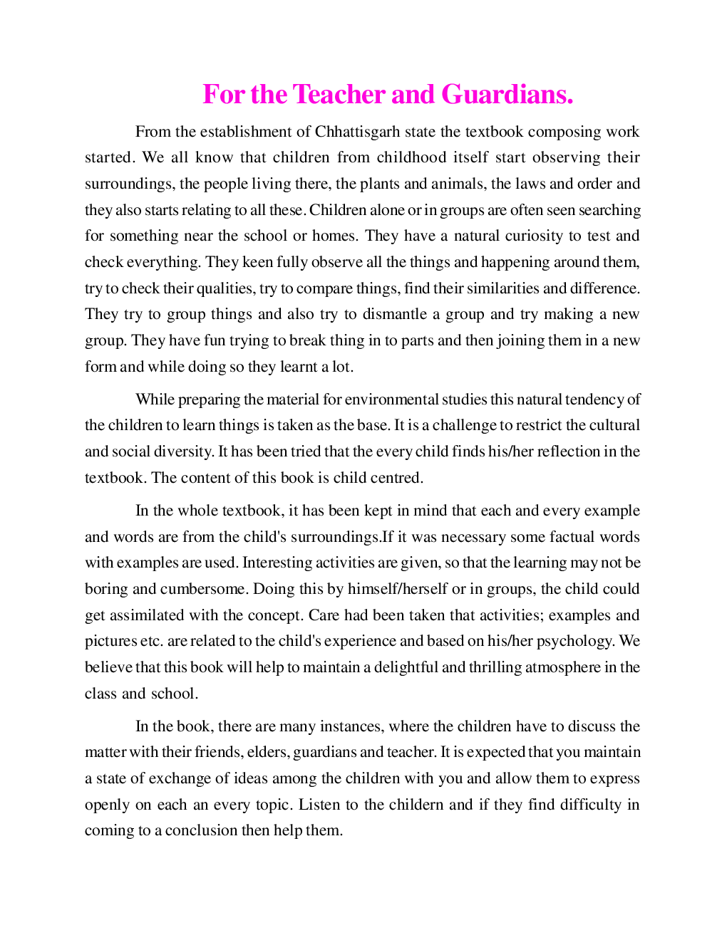 CGBSE Environmental Studies Textbook For Class-3 (2019-2020) - Page 5