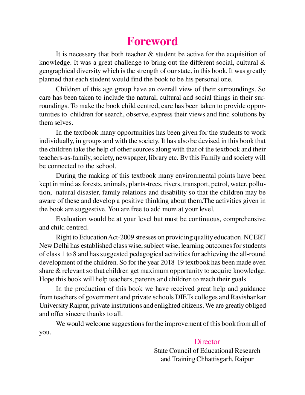 CGBSE Environmental Studies Textbook For Class-4 (2019-2020) - Page 4