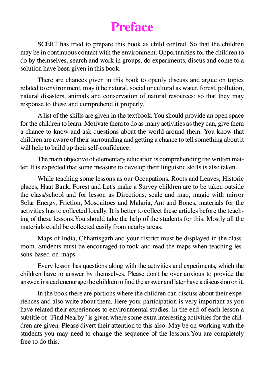 CGBSE Environmental Studies Textbook For Class-5 (2019-2020) - Page 5