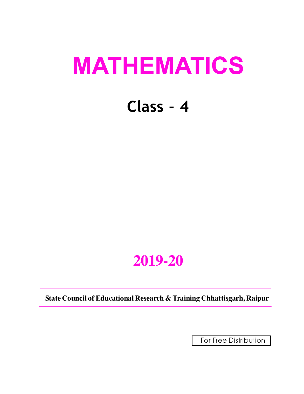 CGBSE Mathemaitics Textbook For Class-5 (2019-2020) - Page 2