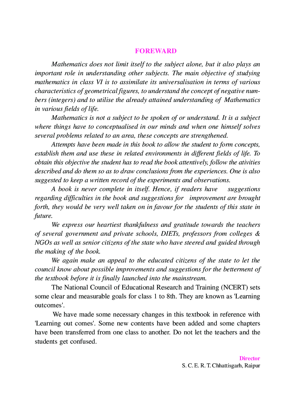 CGBSE Mathemaitics Textbook For Class-7 (2019-2020) - Page 4