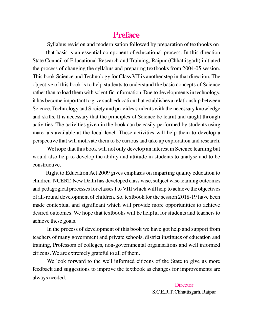 CGBSE Science And Technology Textbook For Class-7 (2019-2020) - Page 4