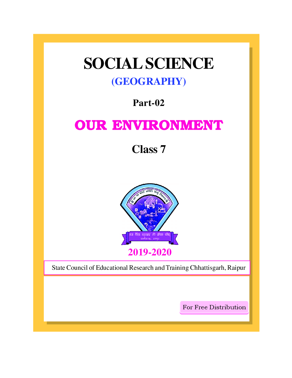 CGBSE Social Science Part-2 (Geography) Textbook For Class-7 (2019-2020) - Page 2
