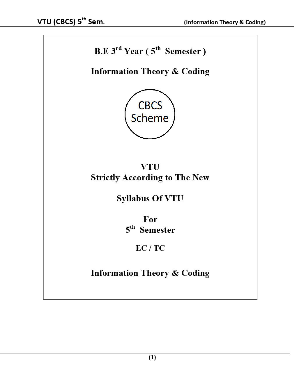 Information Theory & Coding For VTU BE 5th Sem Electronics And Communication Engineering - Page 2
