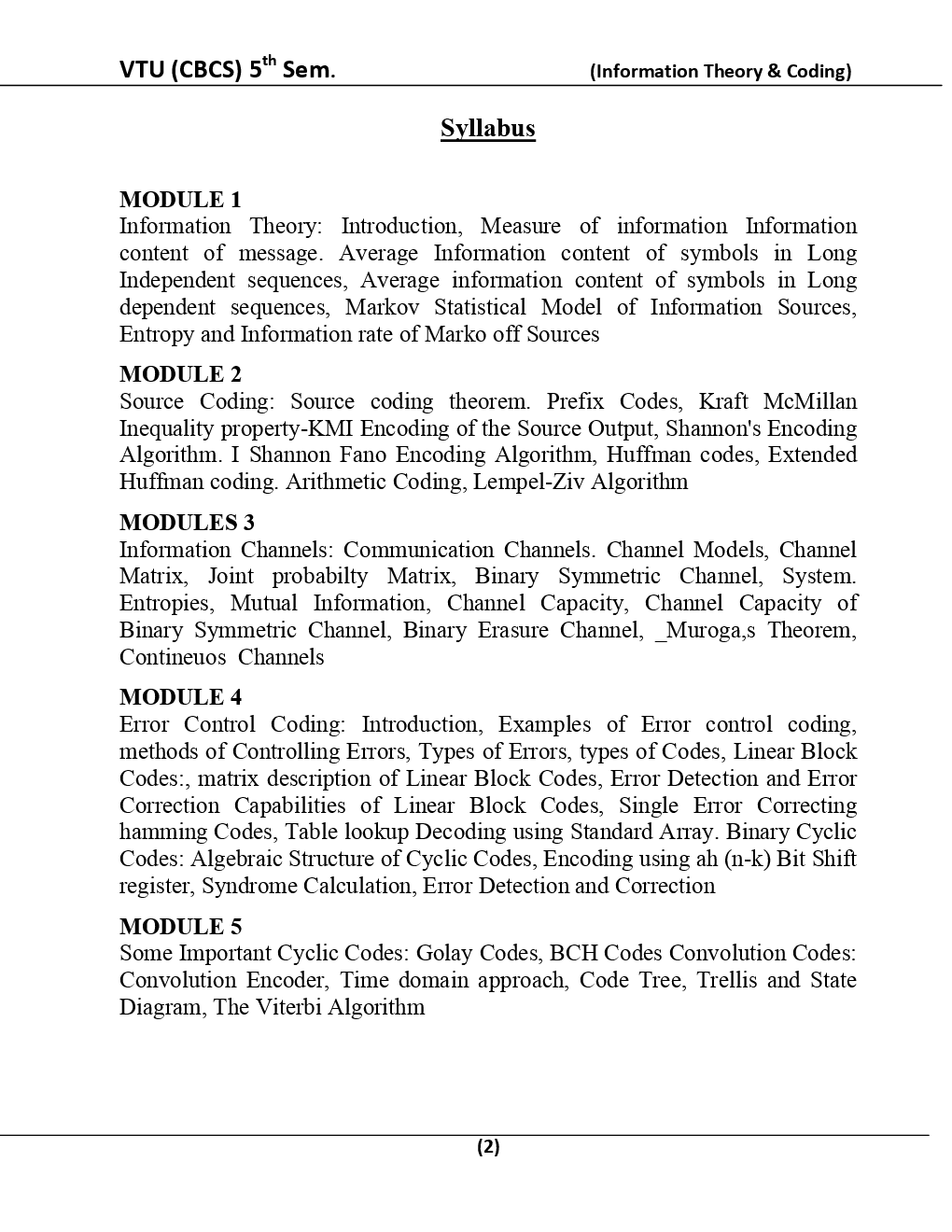 Information Theory & Coding For VTU BE 5th Sem Electronics And Communication Engineering - Page 3