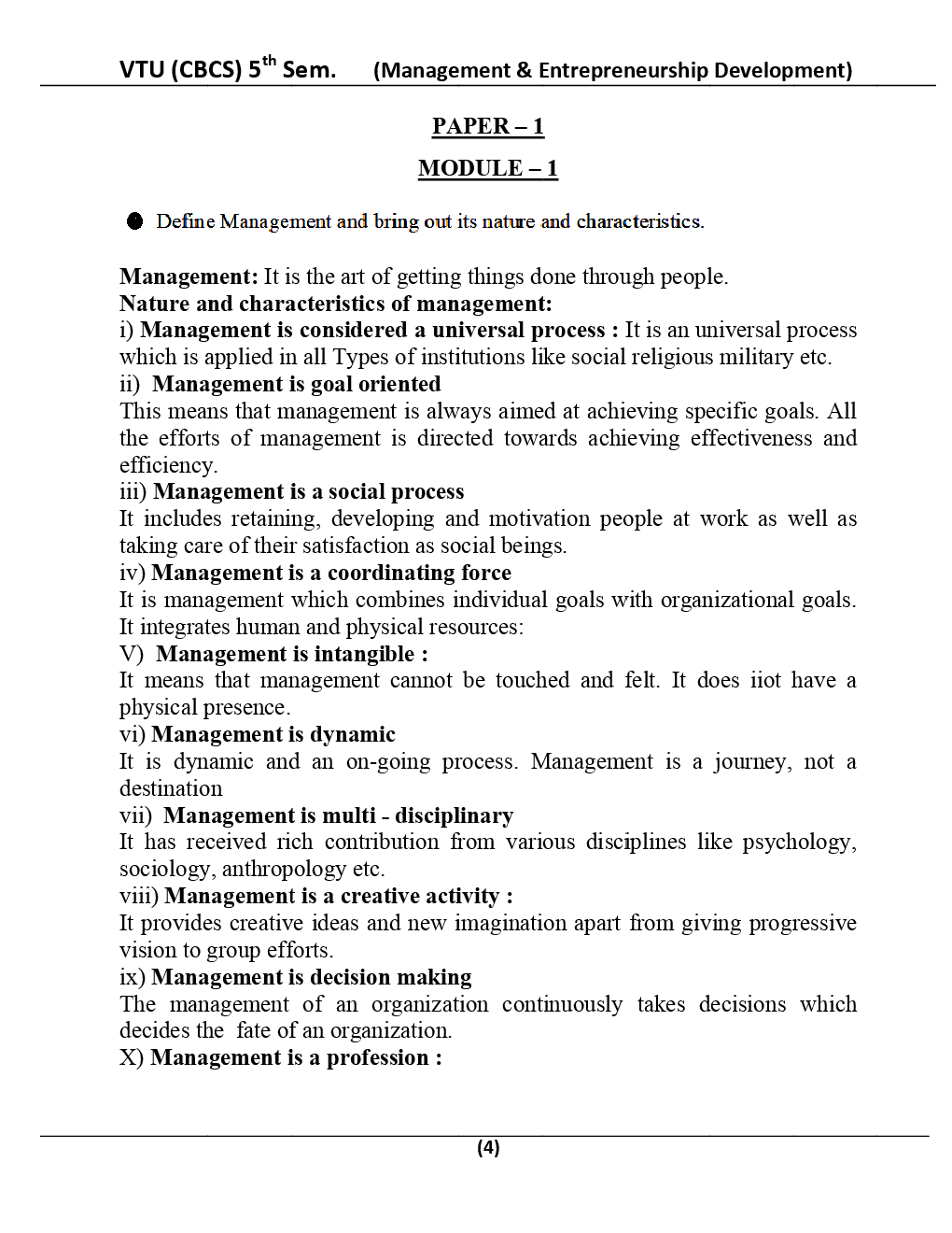 Management & Entrepreneurship Development For VTU BE 5th Sem Electronics And Communication Engineering - Page 5