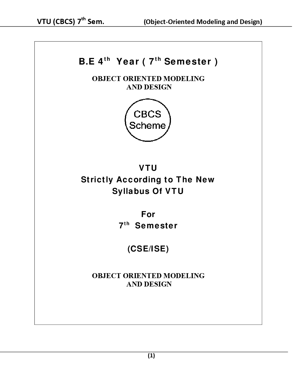 Object-Oriented Modeling And Design  For VTU BE 7th Sem Computer Science Engineering - Page 2