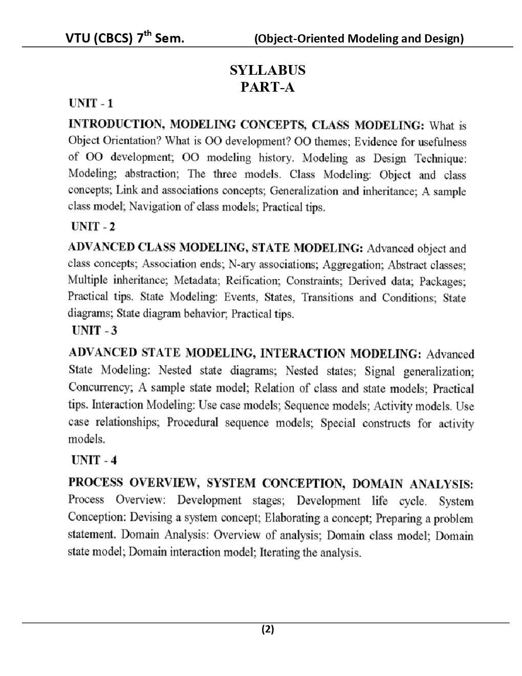 Object-Oriented Modeling And Design  For VTU BE 7th Sem Computer Science Engineering - Page 3