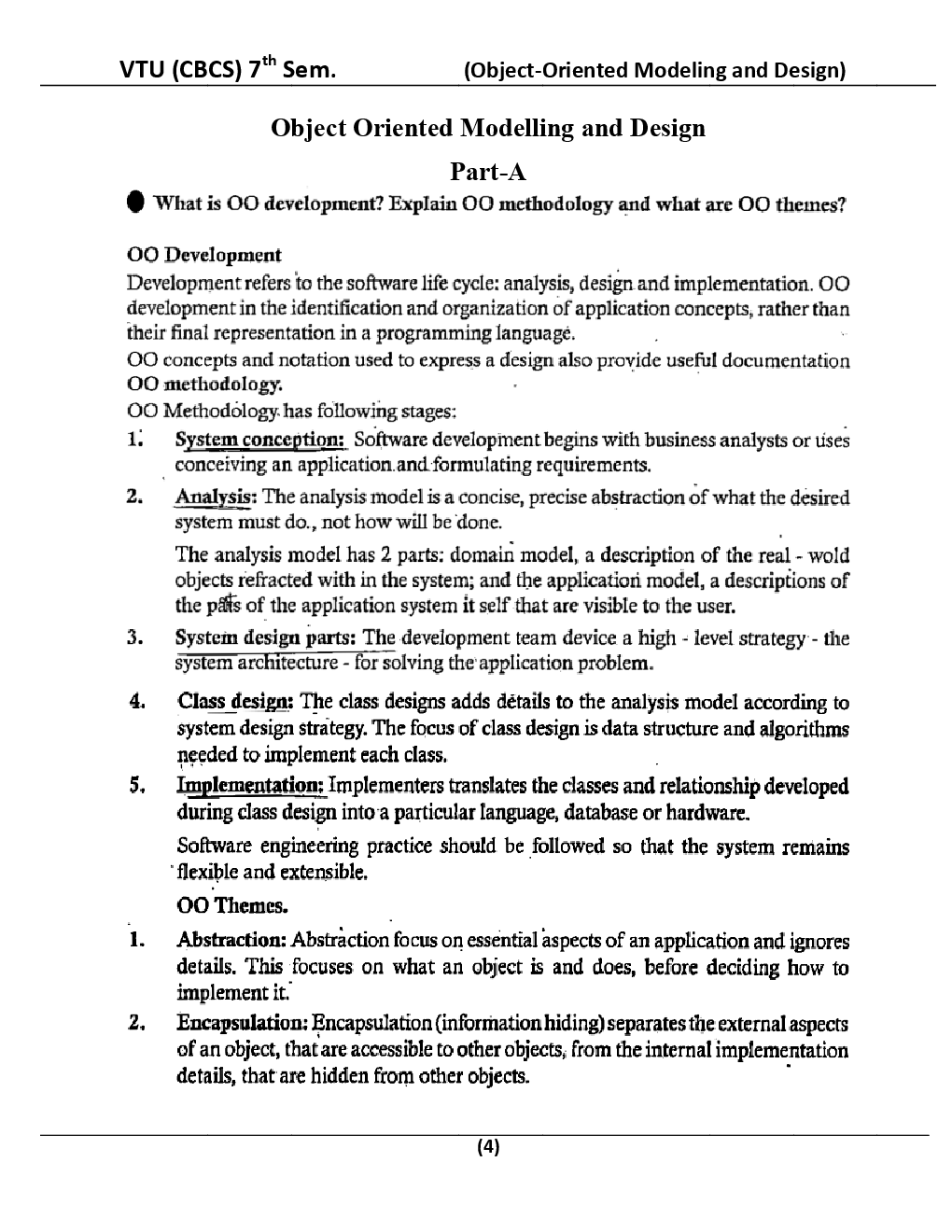Object-Oriented Modeling And Design  For VTU BE 7th Sem Computer Science Engineering - Page 5
