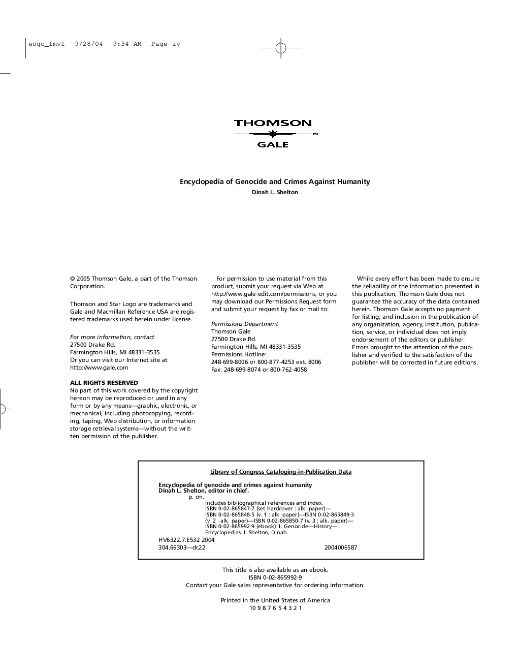 Encyclopedia of Genocide And Crimes Against Humanity Volume-III - Page 5
