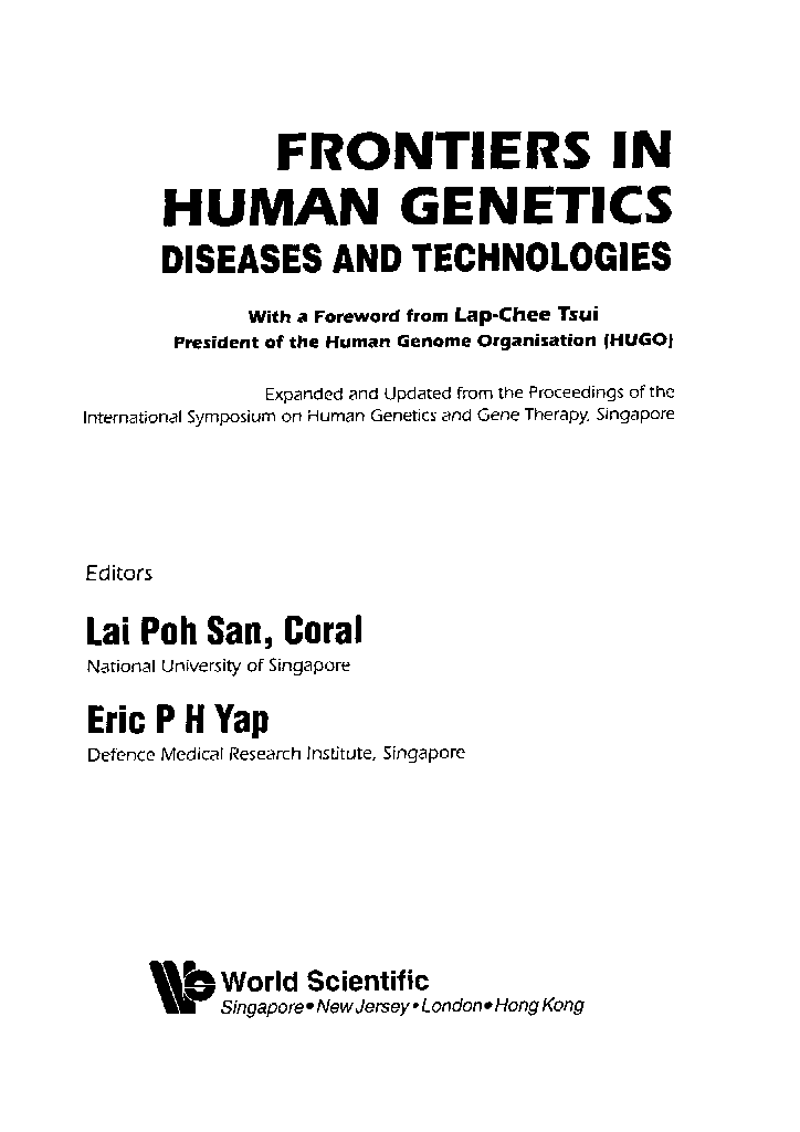 Frontiers In Human Genetics Diseases And Technologies - Page 3