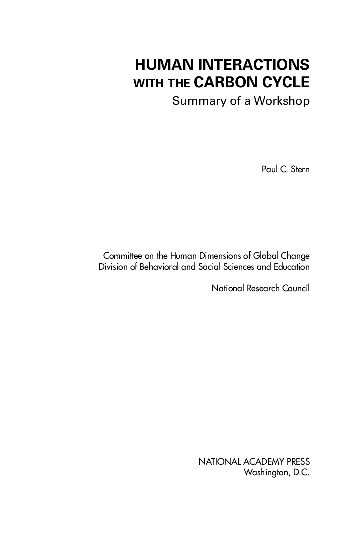 Human Interactions With The Carbon Cycle - Page 2