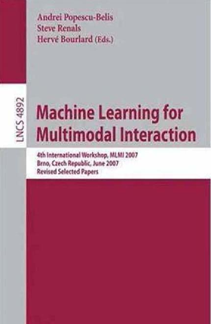 Machine Learning For Multimodal Interaction - Page 1