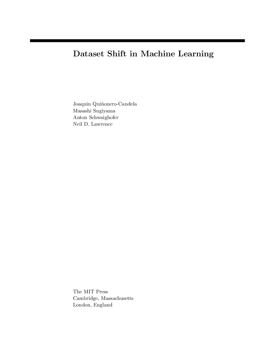 Dataset Shift In Machine Learning - Page 4