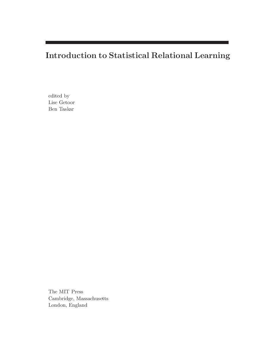 Introduction To Statistical Relational Learning - Page 4